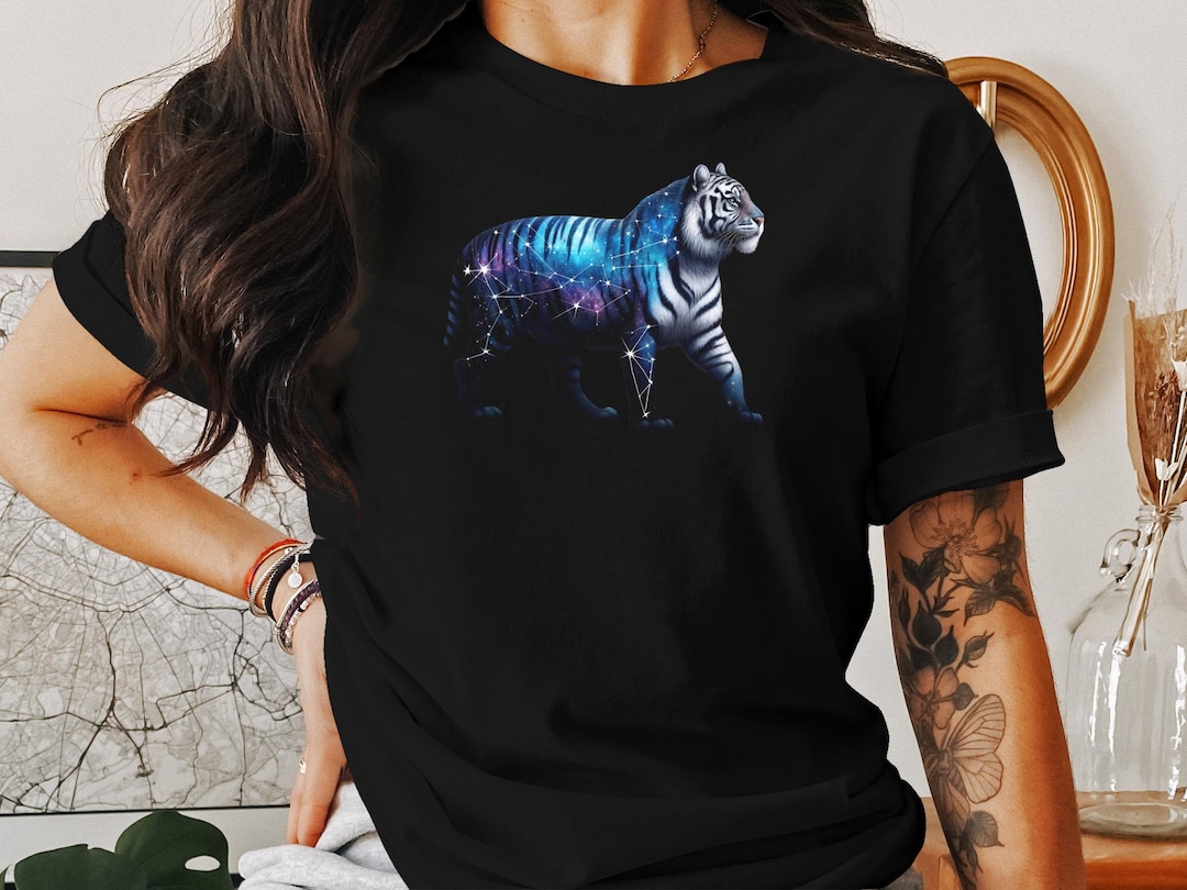 Panthera Camiseta Tigre Mujer Never Camiseta Dibujo Tigre Never - Main Image