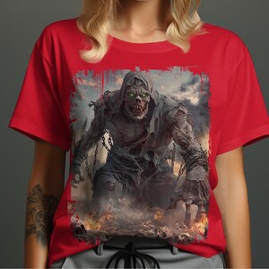 Scary Zombie T-Shirt, Halloween Horror Tee, Spooky Undead Creature Shirt, Creepy Zombie Apocalypse T-Shirt, Gothic Tee, Halloween tshirt