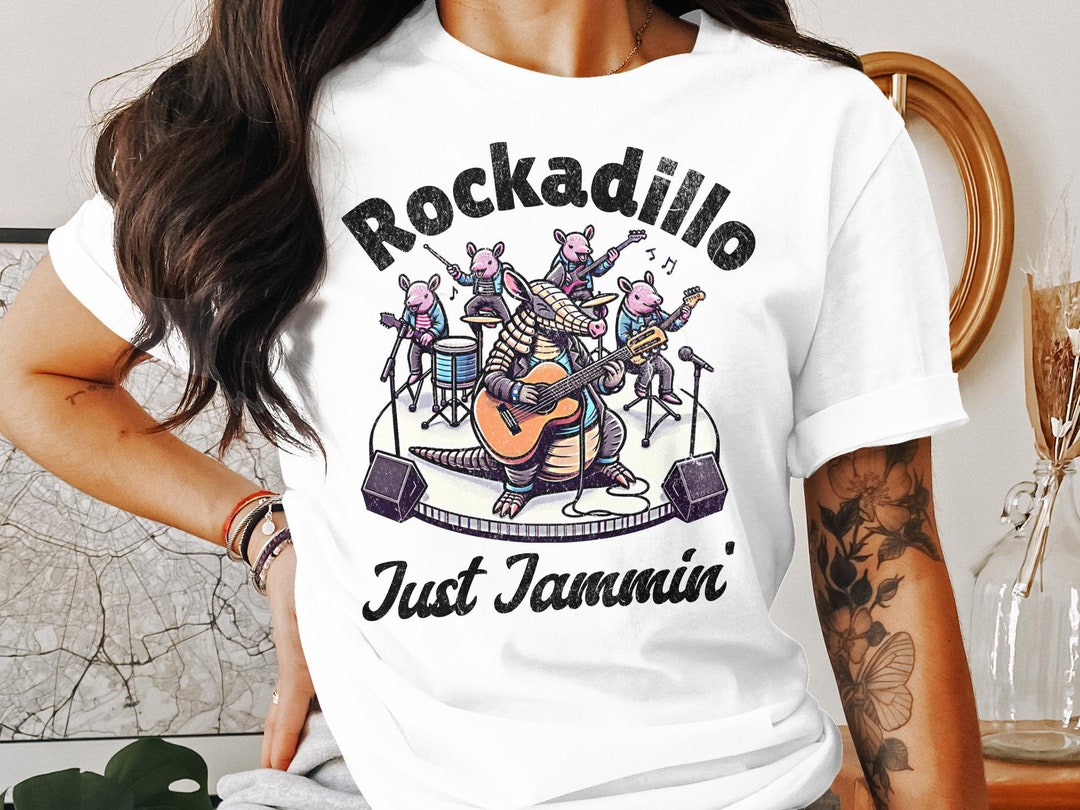 Jamminlu Rockadillo Band T-shirt, Just Jammin' Graphic Tee, Unique Musician ...