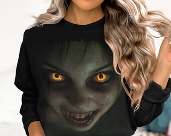 Horror Face Tee, Scary Movie T-Shirt, Creepy Eyes Graphic, Halloween Nightmare Shirt, Zombie Face Tee, Horror Fan Gift, Halloween Shirt