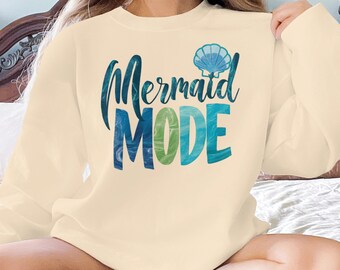 Mermaid Mode Shirt: Ocean Lover Tee, Beach Summer Top