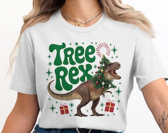 Tree Rex Dinosaur Christmas Shirt: Funny Dino Tee