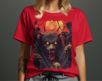 Werewolf Graphic T-Shirt: Halloween Horror Tee