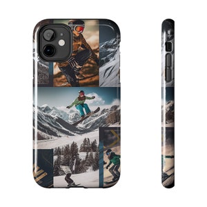 Snowboarding iPhone Case - Winter Sports iPhone Case - Fits iPhone 11/12/13/14/15 - Stylish and Durable