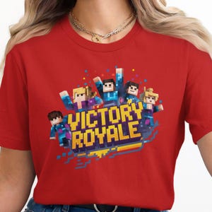 Victory Royale T Shirt, Gamer Tee, Video Game Shirt, Gaming Gift for Kids Teens Adults, Fun Graphic Tee, Unique Photo Print