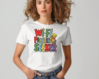 Lustiges WLAN Passwort Sucher T-Shirt, Studenten Abschluss Geschenk