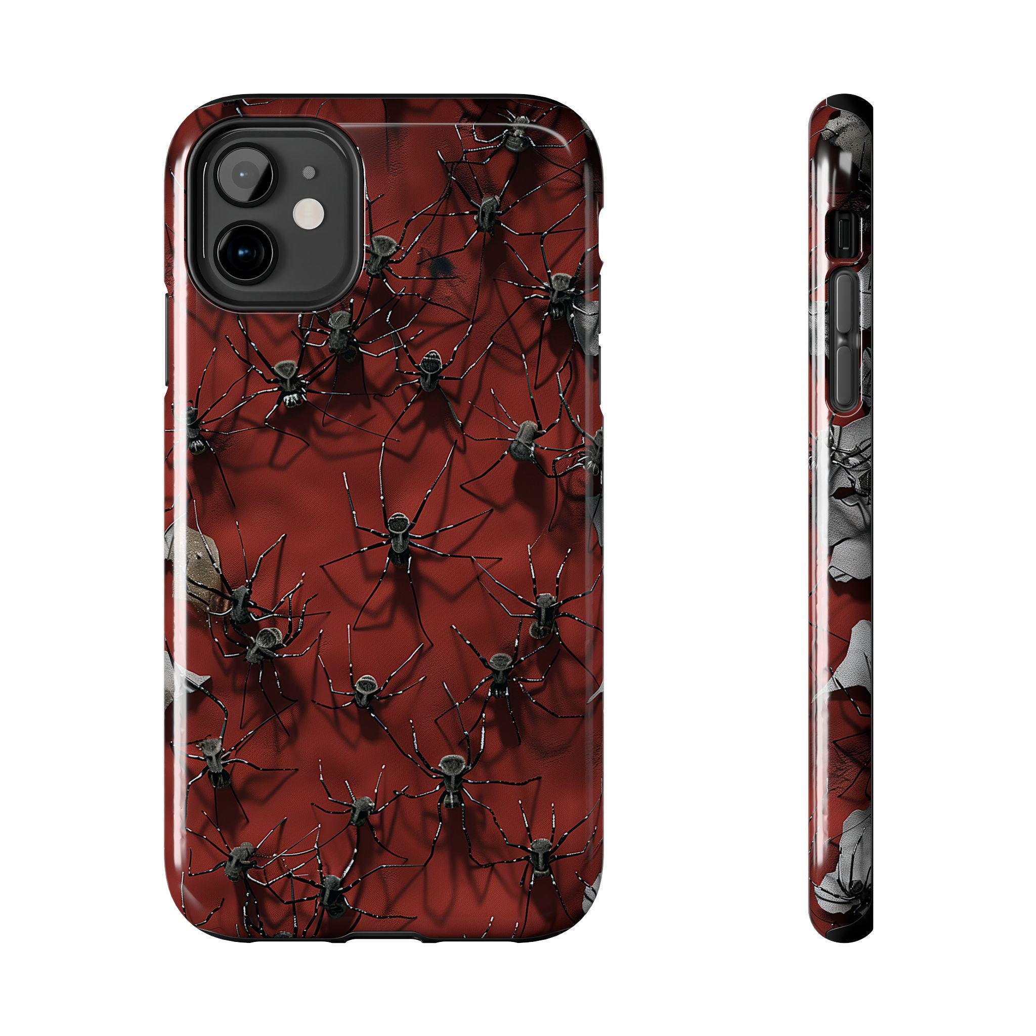 Arachnid Spider iPhone Case: Creepy Red Web Design