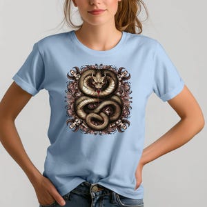 Gothic Serpent Dragon T-Shirt: Dark Fantasy Graphic Tee