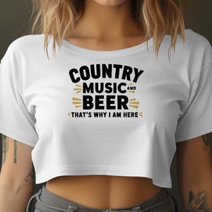 Country-Musik und Bier T-Shirt, lustiges Trink-Shirt, Landleben-T-Stück, Musik-Liebhaber-Shirt, Bier-Enthusiasten Geschenk, Country-Musik-Liebhaber