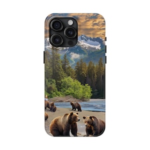 Bear iPhone Case, Wildlife Phone Case - Beautiful Bears in Nature, Scenic Wildlife - Fits iPhone 11/12/13/14/15 - Fun and Protective