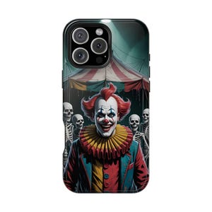 Spooky Clown Magnetic Phone Case, Halloween Accessories, Unique Gift for Horror Fans, Durable Tough Case, Protection with Style