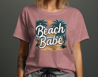 Beach Babe T-Shirt: Retro Palm Tree Graphic Tee