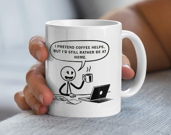 Lustige Arbeits Spruch Kaffeetasse: Gag Geschenk für Mitarbeiter