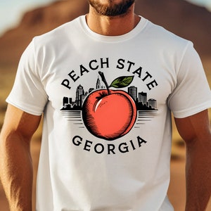 Georgia State Shirt, Peach State Georgia T-Shirt, Vintage Atlanta Tee, Georgia Souvenir Shirt, Retro Peach City, Southern Pride Shirt