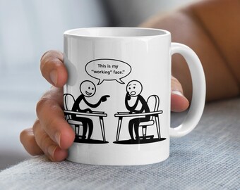 Lustige Arbeitstasse: "Diese ist meine Arbeits-Gesicht" Büro Humor Geschenk