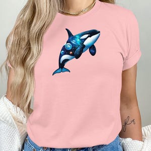 Cosmic Orca T-Shirt: Galaxy Whale Graphic Tee