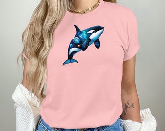 Cosmic Orca T-Shirt: Galaxy Whale Graphic Tee