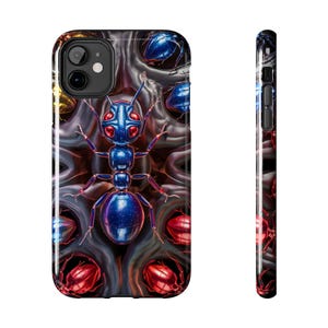 Ant phone case, Colorful Insect Bug Ants Design Phone Case iPhone and Samsung Durable Cover Unique Gift for Insect Lovers and Collectors