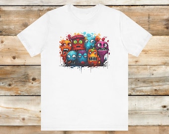 Funky Monster T-Shirt: Vivid Pop Art Graphic Tee