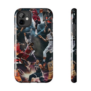 Basketball Collage iPhone Case - Energetic Sports Design - Basketball Team - Protective Phone Cover for iPhone 11, 12, 13, 14, 15