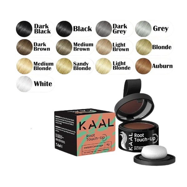 KAAL Hairline Powder Instantly Conceals Hair Loss, Root Touch Up Hair Powder, Hair Toppers for Women and Men, Eyebrows & Beard Line 13 Color