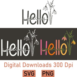 Diseño floral de primavera: SVG, PNG (descarga digital)
