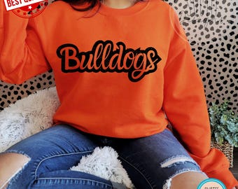 Bulldoggen Maskottchen PNG, trendiges Team Design (digitaler Download)