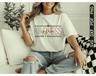Kindness is Free SVG PNG: Motivational Sublimation Design (Digital Download