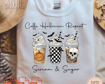 Halloween Coffee SVG: Spooky Season Shirt Design (Digital Download)