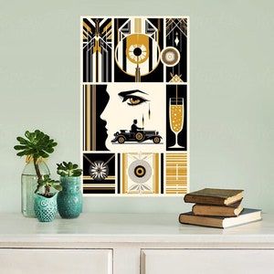 The Great Gatsby Minimalist Downloadable Digital Print - Classic Books Literary Art
