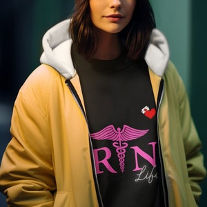 Nurse Sweatshirt  Registered Nurse Life Sweatshirt RN Print Pullover Sweatshirt Nurse Life Crewneck New Nurse Nurse Gift Nurse Appreciation
