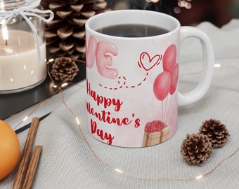 Valentine's Day Coffee Mug, Gift for Her, Ceramic Mug