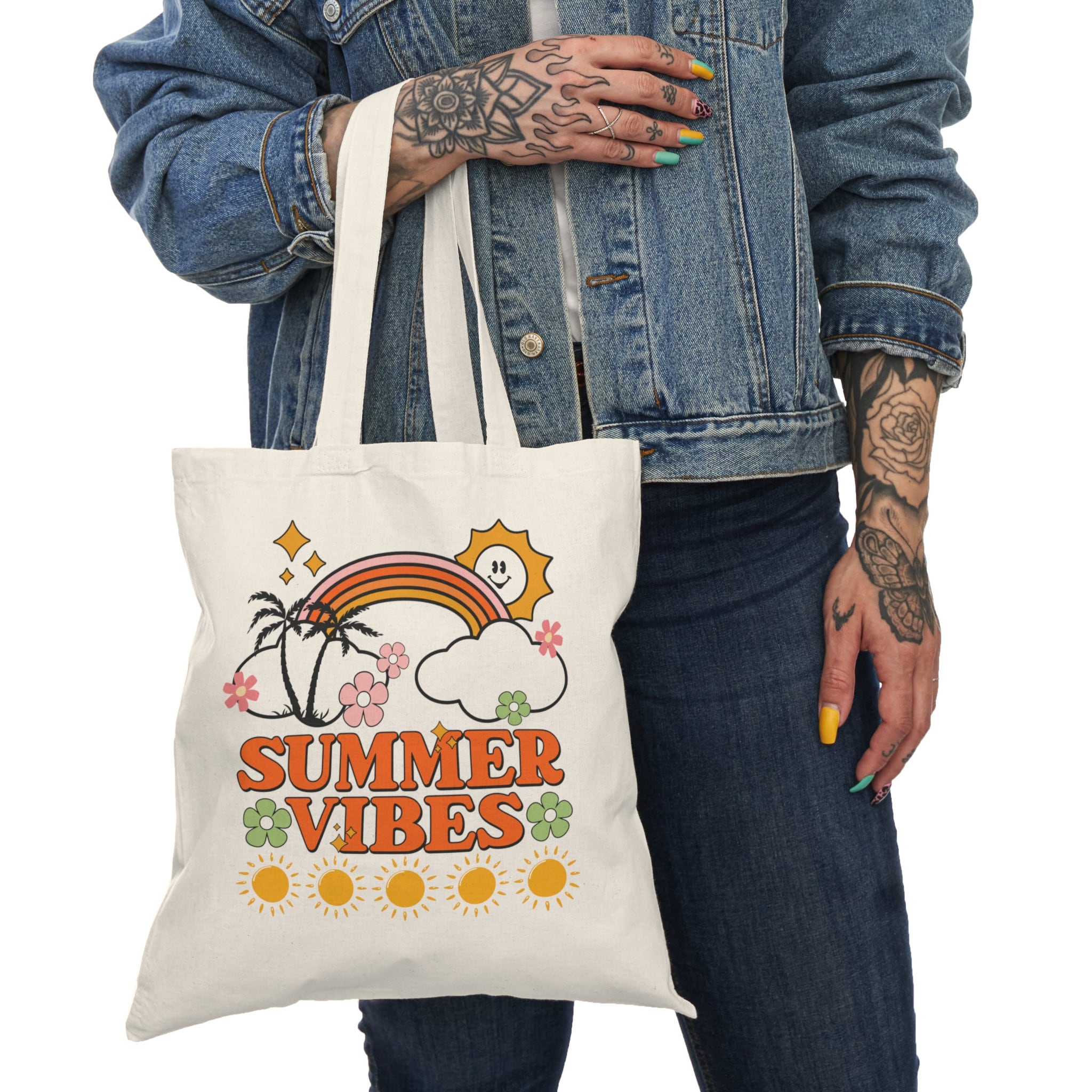 ★ ★SUMMER TOTE BAG Summer Vibes Tote Bag, Summer Gift for Women, Cool Summer