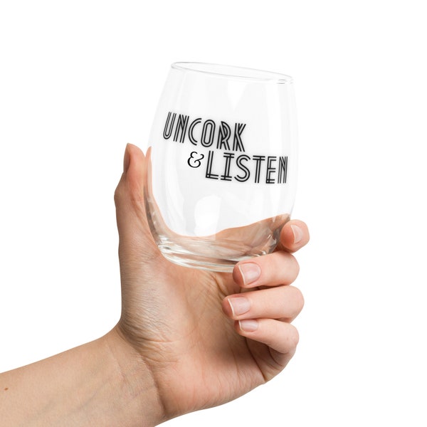 Uncork & Listen Stemless Wine Glass