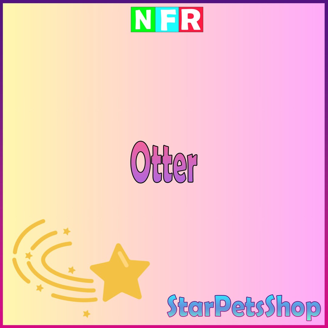 Adopt Me Otter NFR Fly Ride Virtual Pet Adopt Me Roblox Roblox Adopt Me