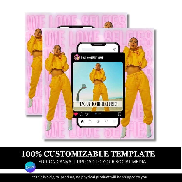 Instagram template, tag us flyer, selfie, beauty, lashes, hair, marketing, nails, beauty flyer, Canva templates, promo flyer, premade flyer