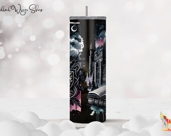 Vaso de estilo Dark Academia, regalo vintage para lectores de fantasía, vaso acogedor para ratones de biblioteca, taza de 20 oz, regalo para amantes de la lectura, regalo para amantes del romance oscuro.
