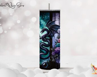 Vaso de 590 ml para amantes de los libros, regalo de romance oscuro, taza de viaje para amantes de los libros, tazas con dragones de libros, vaso para lectores de fantasía, vaso para café y libros