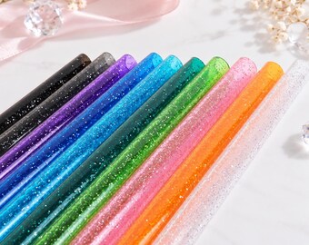Glitter Tumbler Straw Replacement Straw Cup Accessory Glitter Straw for 40oz Tumbler Sparkly Straw Party Favor Reusable Plastic Party Straw