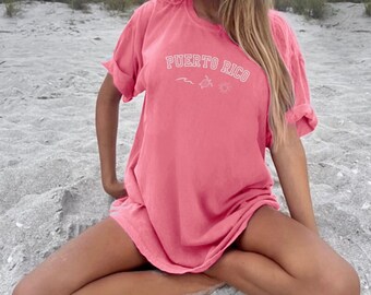 Puerto Rico Ocean Sea Turtle Sun T Shirt Boricua Puerto Rico Mom Latino Comfortcolors Tshirt Puerto Rican Gifts Hispanic Heritage Latina Tee