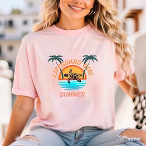 Cute Lifeguard Girl Summer Shirt, Lifeguard gift, Lifeguard Shirt, Life Guard, lifeguard tshirt, lifeguard tee, beach lifeguard apparel
