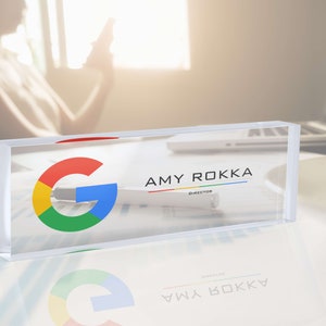 Custom Name Sign, Name Plate With Logo, Desk Name Plate, Personalized Company Logo, Office Decor, Gifts for Friends, Gifts for Professor