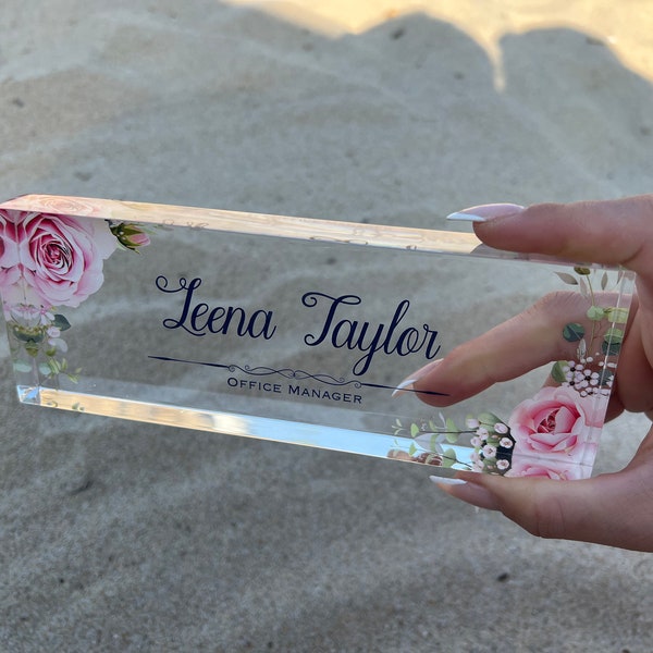 Desk Name Plate, Personalized Gifts, Handmade Gifts, Valentines Day Gifts, Gift for Women, Gift for Teacher, Office Decor