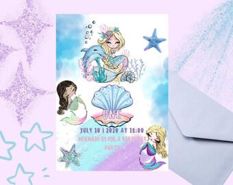 Mermaid Party invitation