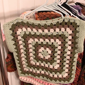 Handmade Granny Square Cropped Tee