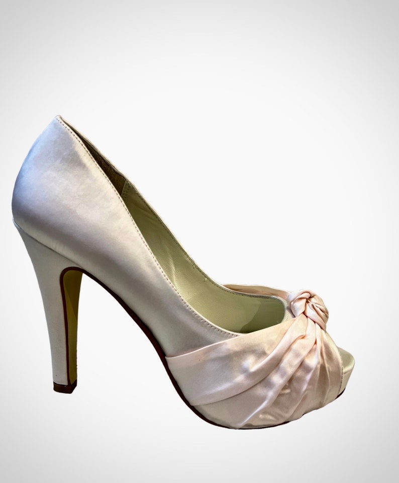 Baby Pink Satin Bridal Heels