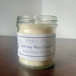 100% Soy Wax Candle: Baked Black Currant