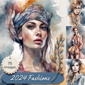Fashion Images,  Fashion Junk Journal, Fashion Printable, Fashion Scrapbook, Digital,  Fashion Art, Fashion Sketches - 2024 Fashion