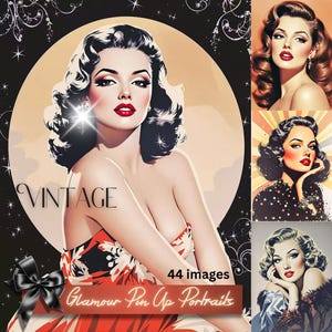 Pin Up Girls Junk Journal Images, Pin Up Girls Images, Pin Up Girl Printable, Pin Up Girl Scrapbook, Pin Up Girls | Glamour Pin Up Portraits