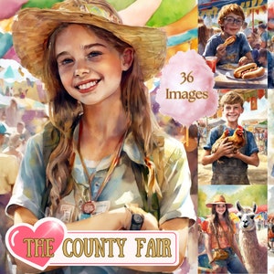 County Fair Images, Fair Junk Journal, Fair Digital Art, Fair Printable Images, Fair Scrapbook, Fair Graphics, Fair Art - The County Fair